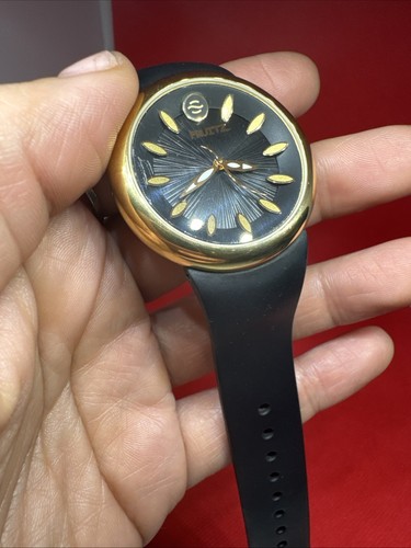 Philip Stein Fruitz Black & Gold Natural Frequency Technology Watch Not Working