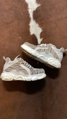 Buffalo London & Colby Exclusive Low Platform Chunky Trainers in Zebra