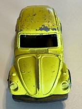 Vintage Tootsietoy Vw Volkswagen Sedan Bug Tootsie Toy Beetle Made In Usa Yellow