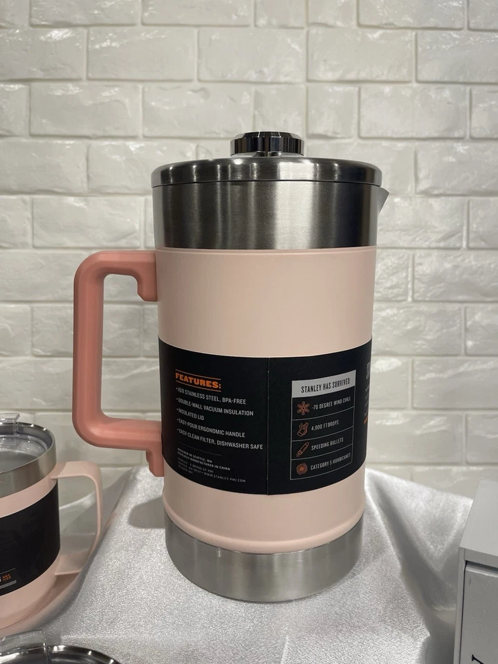 Stanley Limestone Bundle : 1 French Press, 2 Classic Legendary Camp Mugs Bnwt - Image 4 of 4