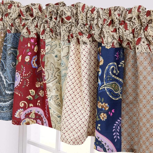 Sanders Floral Paisley dunkelblau braun rot Patchwork Wohnaccessoires, Fenster... - Bild 2 von 4