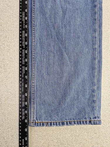 Levi's 505 Men's Size 38X32 Medium Wash Blue Denim Straight Leg Jeans - Picture 6 of 7