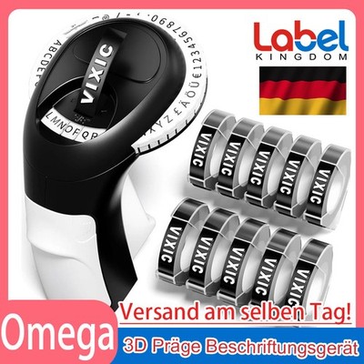 1X Dymo Omega and 10X 9 mm Embossing Schriftband 3D Präge Beschriftungsgerät