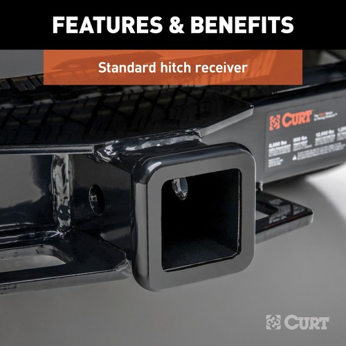 Curt Class 3 Trailer Hitch 2in Receiver Rear Cargo Tow Carrier Hitch 13542 - Picture 4 of 9