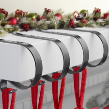 Christmas Stocking Holders for Mantle Set 4, Scratch-Free Christmas Stocking Hol