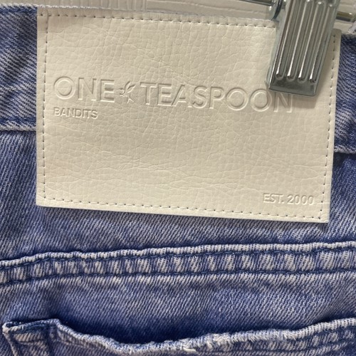 One X One Teaspoon Free People Shorts Womens 24 Cut Off Jean Button Fly Denim - Picture 10 of 12