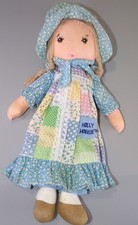 Applause Knickerbocker Holly Hobbie 12 In Cloth Rag Doll Patchwork Dress Bonnet