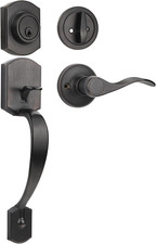 Oil Rubbed Bronze Exterior Door Lock Set with Deadbolt and Handle