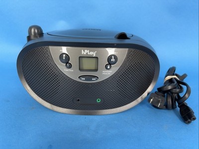 hPlay Black GC-04 Portable CD Player Boombox with Digital Tuning AM FM WORKS