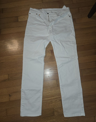 Levi's Water Less White Denim Men's Slim Fit 5-Pocket Jeans Low Rise