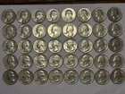Lot of 40 90% Silver Washington Quarters 1964-Philadelphia full roll nice silver