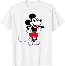 Disney Mickey Mouse Smiling White T-shirt
