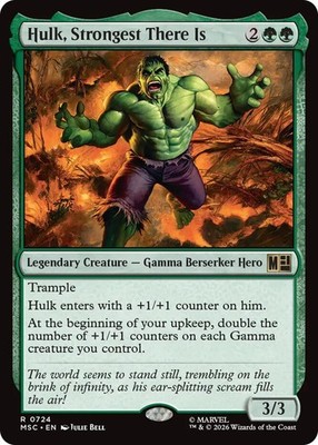 MTG Hulk, Strongest There Is - Foil, NM-Mint, English Commander: Marvel Super He