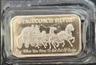 Stagecoach Silver Get Out of Dodge 1 Troy Oz .999 Fine Pure Silver Bar
