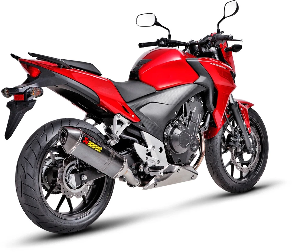 Escape de fibra de carbono antideslizante Akrapovic S-H5SO2-HRC para Honda CB500 13-16 Foto 2 de 4