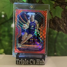 2021 Panini Prizm Sophie Cunningham RC  #82 Red Ruby Wave Rookie in Case