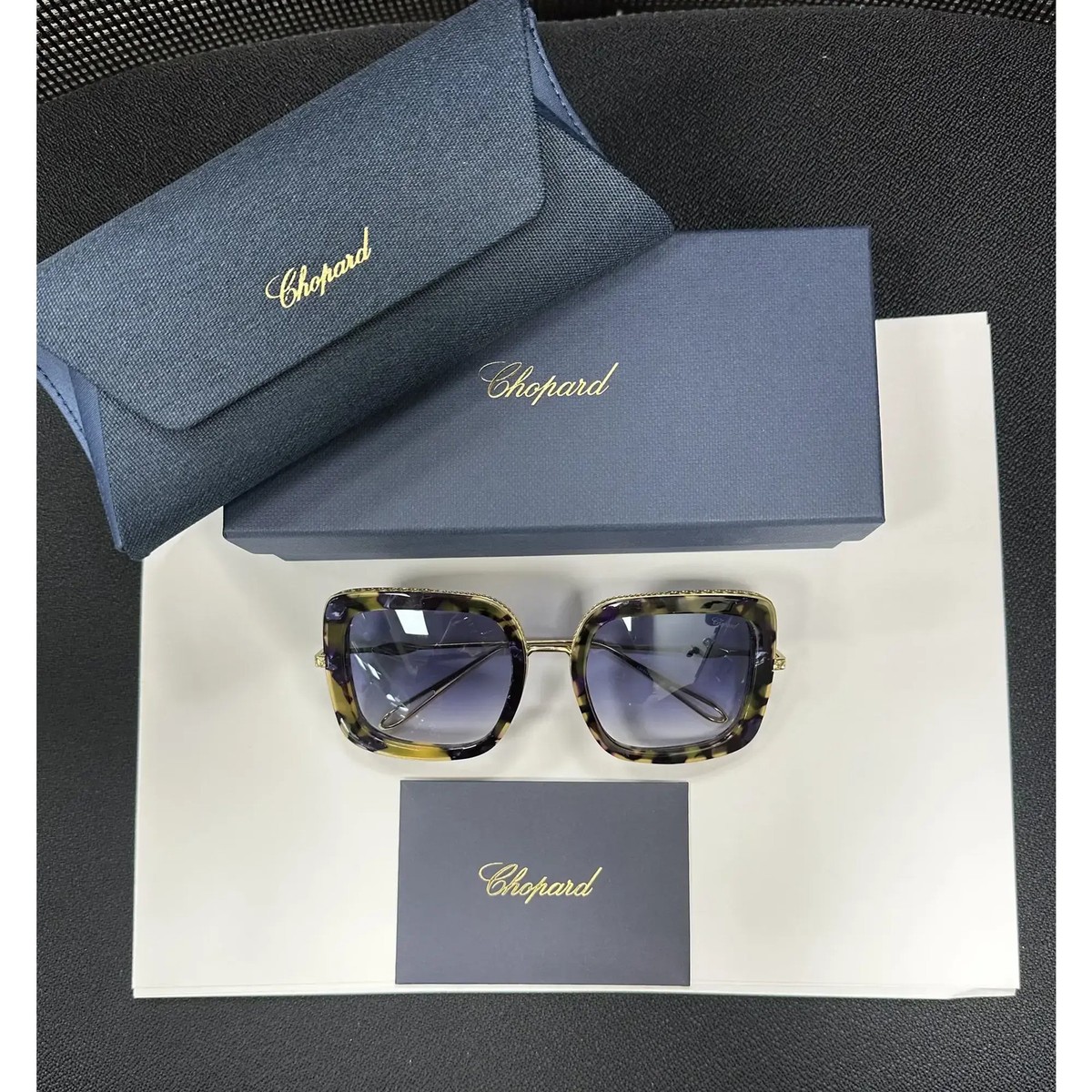 Chopard Titanium Shiny Rose Gold Frame Gradient Blue Lens  display picture 3