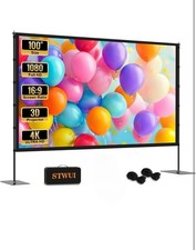 Outdoor-Projector-Screen-with-Stand - 100 inch Portable Projector Screen