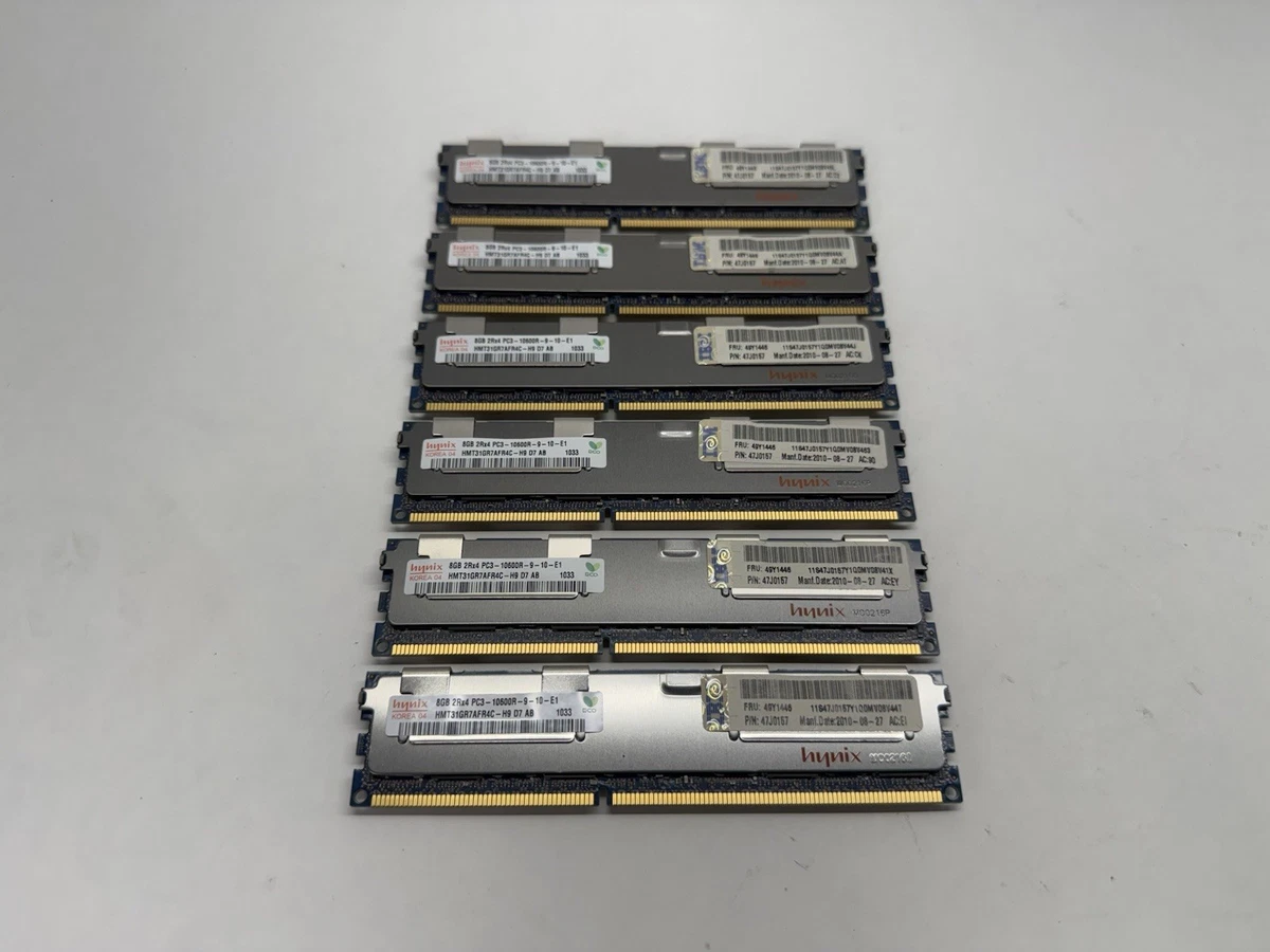 Hynix 8GB DDR3 10600R メモリ REG ECC 14枚セット Hynix 8GB PC3-10600 Network Server Memory for sale | eBay