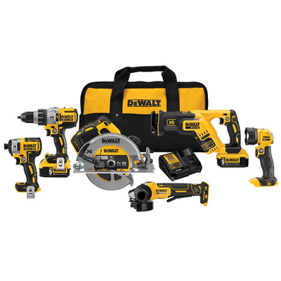 #ad DeWALT DCK695P2 20V 6 Tool 5.0Ah Lithium Ion Cordless Combo Kit $1049.00