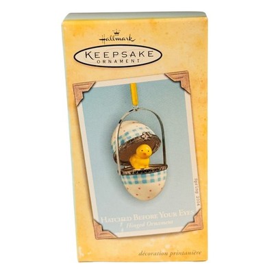 Hallmark Vintage 2004 Easter Chick Hatched Before Your Eyes Hinged Ornament