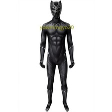 Black Panther Avengers Jumpsuit Mask Set Adult Halloween Cosplay clothing Outfit