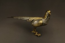 Antique Spanish Dionisio Garcia 916 Gilt Sterling Silver Pheasant Figure Statue