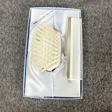 Web Sterling Silver Baby Brush Comb Set Monogram D Original Box Infant Hair