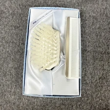 Web Sterling Silver Baby Brush Comb Set Monogram D Original Box Infant Hair