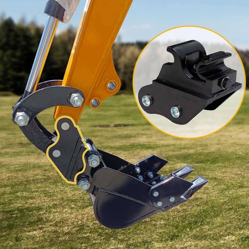 Mechanical Hitch Mini Excavator Attachments Small Digger Quick Coupler Black New - Picture 3 of 12