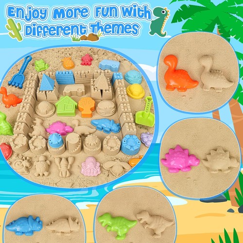 Jouets de plage, jouets de sable pliables pour tout-petits, seau à sable et pelles ensemble avec - Photo 4/6