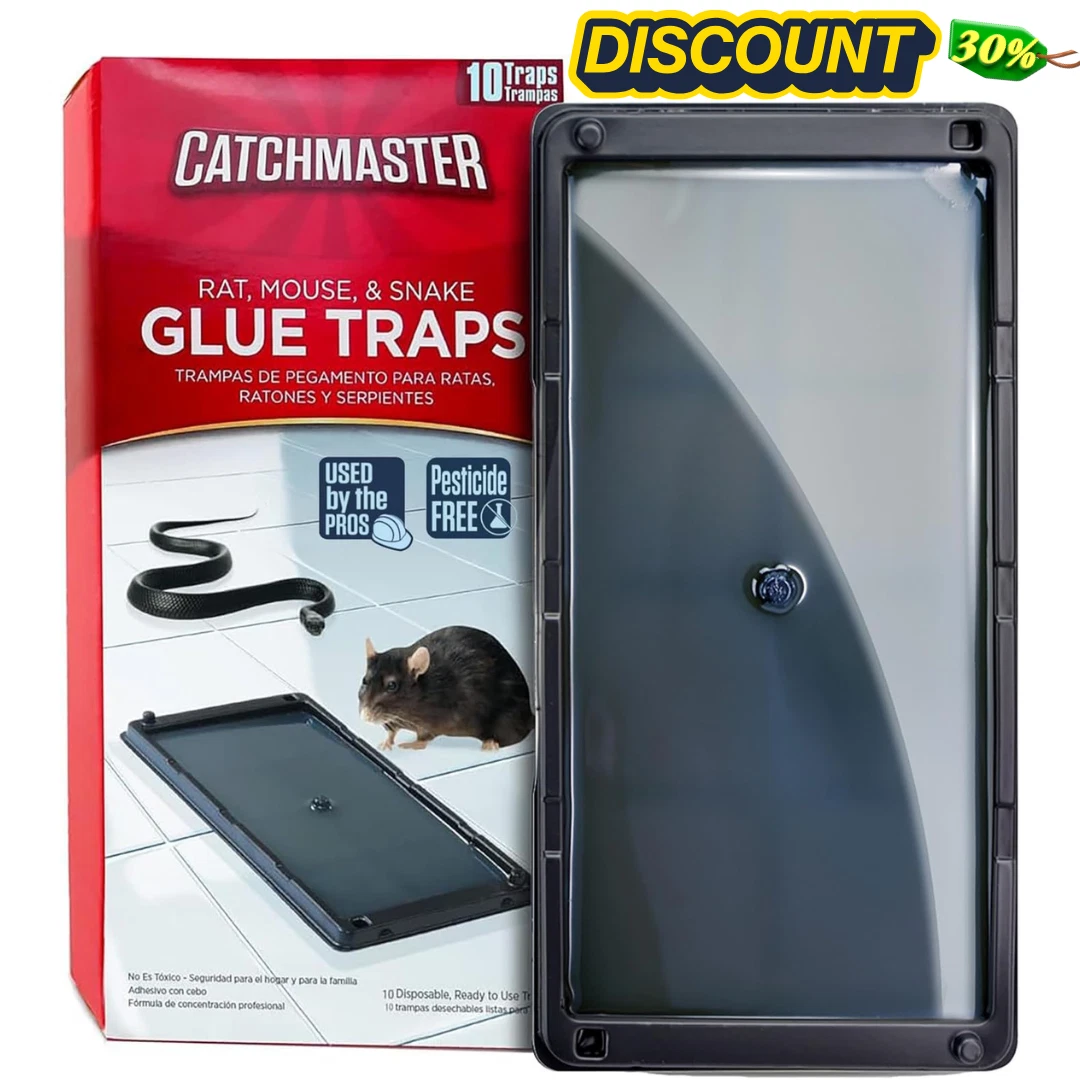 Snake and Mouse Traps 10Pk Large Bulk Glue Rat Traps for Home - product detail image 1
