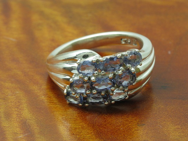 925 Sterling silver Ring mit Jolith Besatz Echtsilver RG 54 5,2 g 925 Sterling silver Ring mit Jolith Besatz Echtsilver RG 54 5,2 g