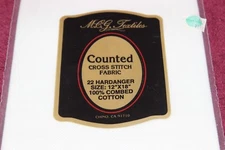 MCG Textiles Cross Stitch Fabric 12" x 18" - 22 Hardanger White