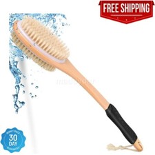 KIPRITII Ergonomically Back Scrubber for Shower - Double-Sided Back Brush Long H