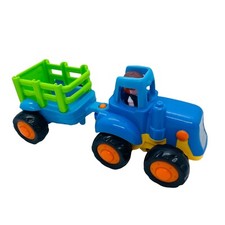 HUILE TOYS Push and Go Friction Powered Tractor  trailer