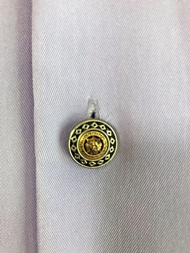 PRONTI COLLECTION Big & Tall XXL Mens Polyester Purple L/S Button Dress Shirt - Image 4 of 4