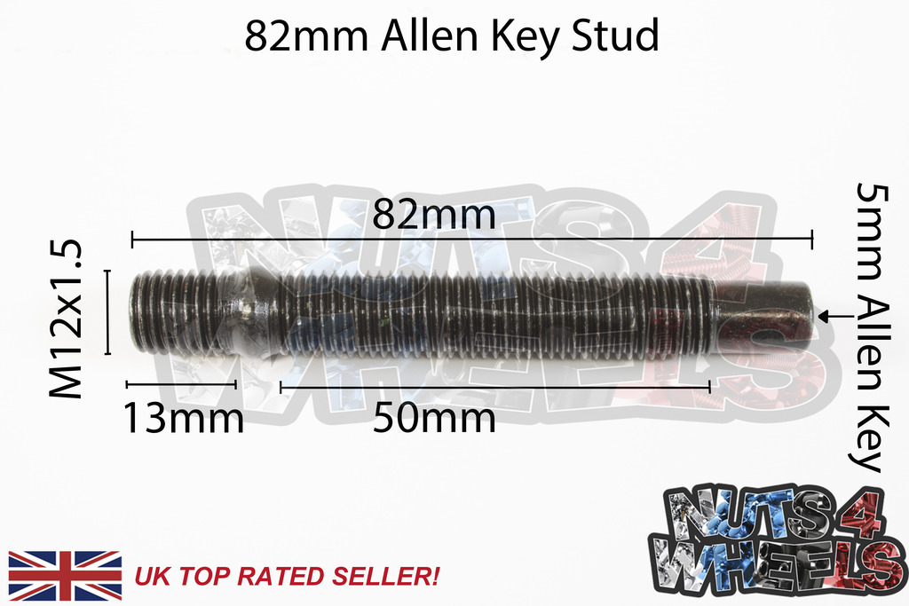 20 Wheel Stud Conversion kit GT50 Blue Nuts 82mm +17 fit BMW 3 Series