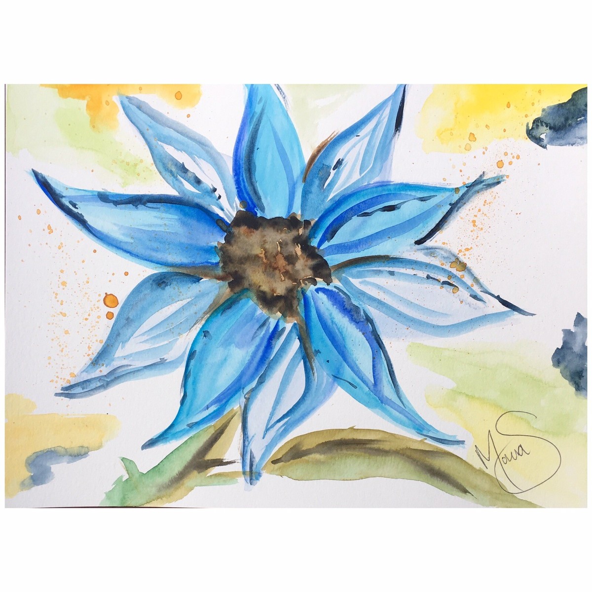 本33／Painting Fresh Florals in Watercolor Original Fresh Mixed Bouquet Watercolor Painting Flowers on