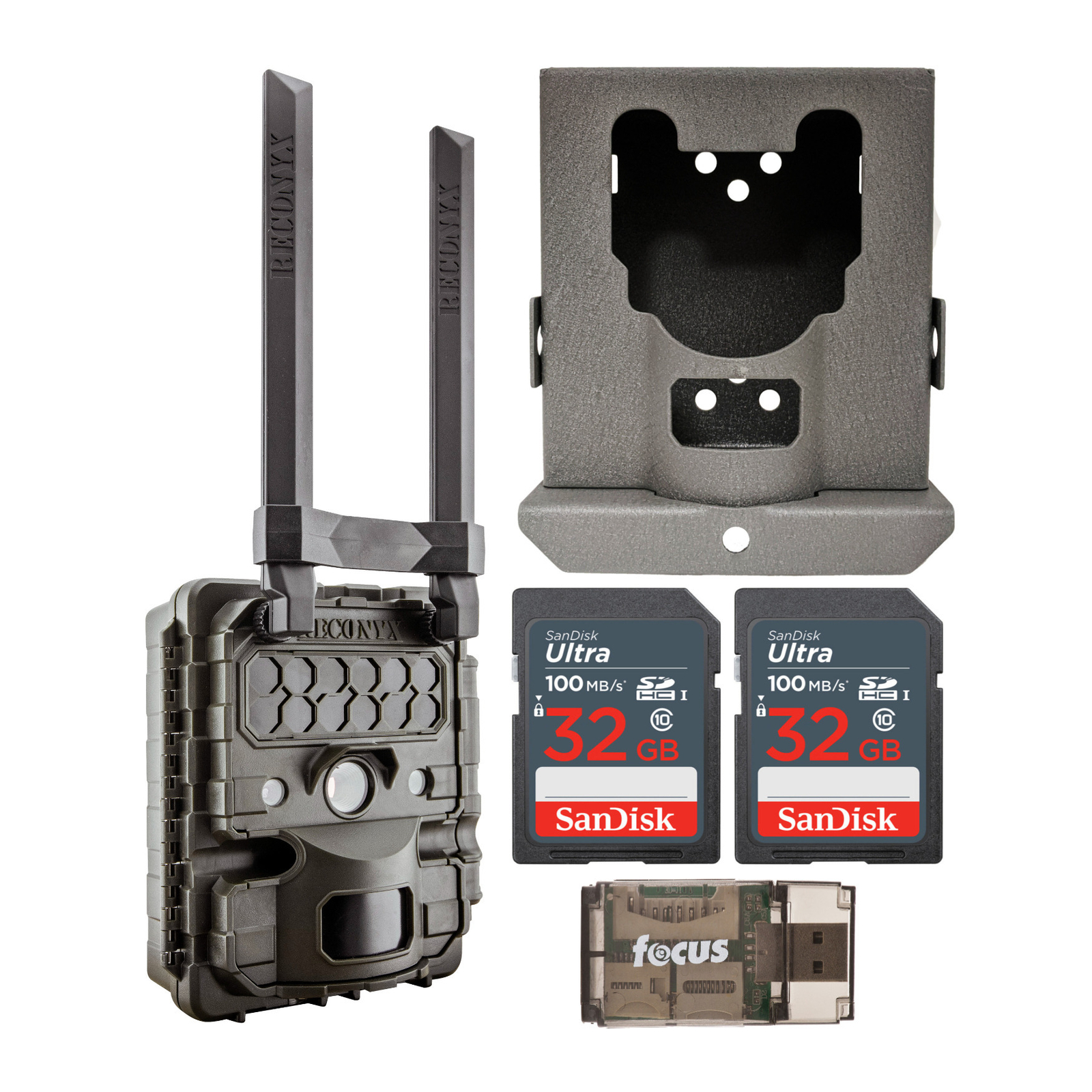 Reconyx HyperFire2 Cellular Verizon с блоком безопасности, комплект SD-карт 32 ГБ