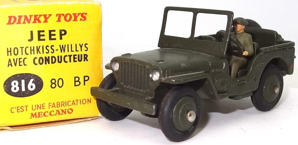DINKY FRENCH NO. 816 - U.S. ARMY JEEP HOTCHKISS - WILLYS  - MINT BOXED CT* - Image 2 of 4