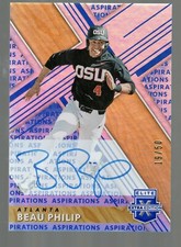 2019 Elite Extra Edition Autographs Aspirations Blue #60 Beau Philip 19/50 