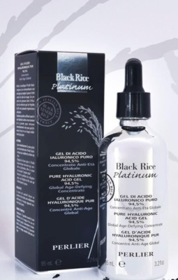 Perlier Black Rice MEGA SIZE Hyaluronic Acid Gel 3.2 Oz SEALED NEW
