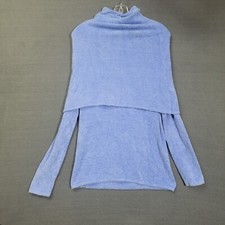 Athleta Cocoon Cowl Neck Travel Sweater 709850 small Tunic Lounge blue