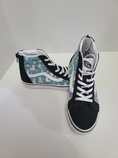 Vans Kids Sk8 Hi High Top Shoes Off The Wall Llama Print Black Zip Size 3