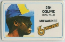 1981 Perma-Graphics Superstar Credit Card #125-030 Ben Oglivie Milwaukee Brewers