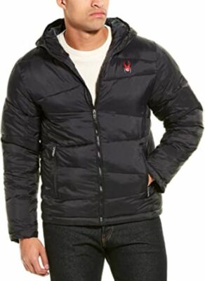 Spyder men's Nexxus Thermaweb Insulated Black Puffer Jacket
