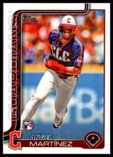 2025 TOPPS #27 ANGEL MARTINEZ ROOKIE CARD CLEVELAND GUARDIANS/RC