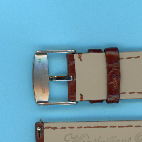 GENUINE ALLIGATOR STRAP BAND BROWN LEATHER 18mm & GENUINE STEEL ORIS BUCKLE - 第 4/6 張圖片