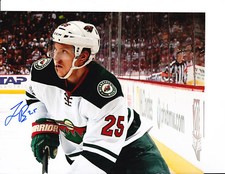 JONAS BRODIN MINNESOTA WILD SIGNED PLAYING PUCK 8X10
